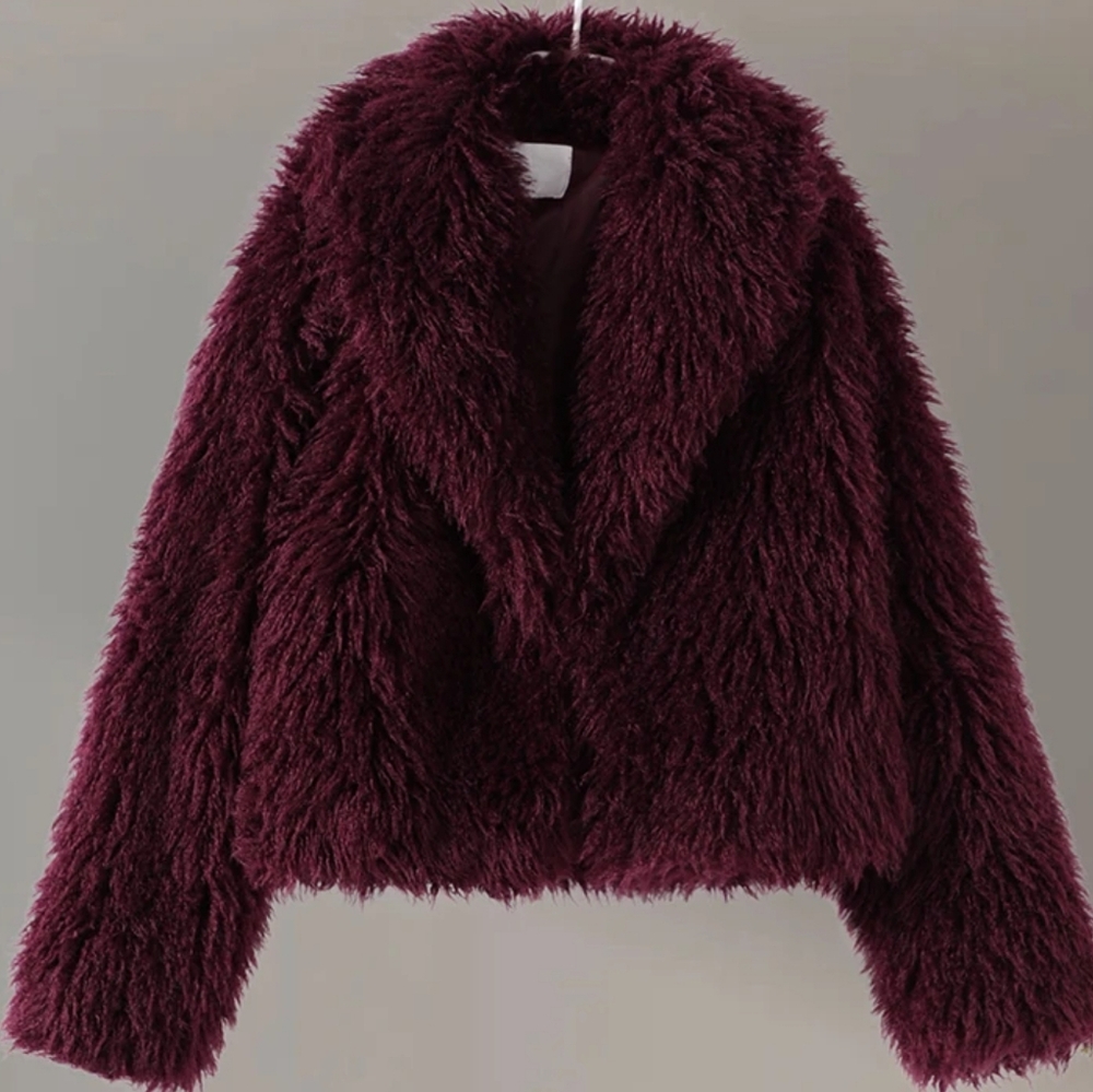Luxury Fluffy Faux Fur Jacket Coat Women 2024 Autumn Winter - Picture 2 of 5